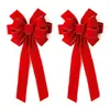 Decoração de Festa para Interior e Exterior Suprimentos de Natal Laço de Algodão Recheado Estrutura de Algodão Recheado Laço com Borda Dourada Decoração Pendente