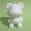 Llavero de oso violento de corona fluida creativa DIY método poni blanco en blanco al por mayor