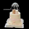 Decoración de Pasteles para el Día de San Valentín Chino 2025 Adornos Pareja de Osos Enamorados Aniversario Confesión Paraguas Pequeño Enchufe