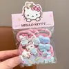 Ligas para el cabello de niños, lindas caricaturas de gato KT, diademas con moño para niñas y bebés, ligas que no dañan el cabello, accesorios elásticos para el cabello