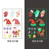 Nuevas Pegatinas de Tatuaje Luminosas de Regalo de Navidad para Niños Dibujos Animados Copo de Nieve Tatuaje Facial Impermeables y Resistentes al Sudor Pegatinas Luminosas