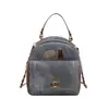 2025 Nueva Tendencia de Otoño Moda de Viaje Simple y Elegante Cadena Hombro Único Doble Hombro Mini Mochila Bolso de Mujer