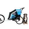 Remolque de Bicicleta Plegable de Aleación de Aluminio para Mascotas Zhongda / Cochecito Universal Dos en Uno Paseo al Aire Libre Mascotas