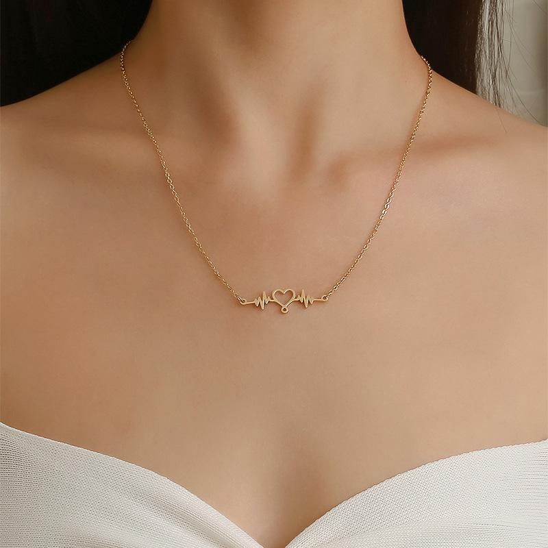 心电图爱心吊坠