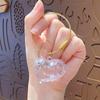 Caixa de Armazenamento Transparente para Pelo de Gato Charm Gashapon Cápsula de Armazenamento de Pelo de Gato Bolsa Gashapon Pingente de Chaveiro Pequeno Presente