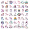 56 Compra Directa Transfronteriza Lindos Unicornios Transparentes Pegatinas para Mascotas para Cuadernos, Computadoras, Dibujos Animados, Calcomanías Impermeables