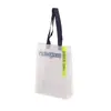 Bolsa de mano tejida de PP transparente con película pequeña para libros rojos bolsa de compras directo de fábrica bolsa tejida lote personalizado