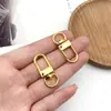 Galvanoplastia Liga Oval Seis Cores Fivela de Porta Chaveiro Giratório Artesanal DIY Enfeite de Miçangas Perler Material de Acessório