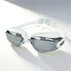 Gafas de natación HD transfronterizas para hombres y mujeres, gafas de miopía de silicona antivaho, equipo de natación impermeable, gafas de natación galvanizadas, venta al por mayor