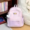 Mochila fresca de cuadros estilo japonés para niñas, gran capacidad, adecuada para estudiantes de secundaria, preparatoria y universidad, con bloques de color, bolsa escolar casual versátil