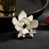 Broche de Planta de Gardenia Esmaltado Estilo Nuevo Estilo Fragante Simple Exquisito Corsage de Gama Alta Accesorios de Pin de Flor Blanca