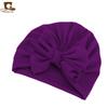 Gorro de punto con lazo grande y plisado para bebé, suave, para otoño e invierno, comercio electrónico transfronterizo, suministro de alta calidad.