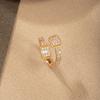 Nuevo anillo de circonita con microincrustaciones de lujo de moda de gran venta transfronteriza entre Europa y Estados Unidos, anillo de temperamento de alta gama para mujer al por mayor