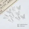 Aleación de Plata Hueca Mariposa Espaciador Cuentas Colgante DIY Estéreo Hecho a Mano Accesorios Alas de Mariposa Pulsera Material de Cuentas Sueltas