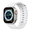 Adecuado para correas de Apple Watchs456789/10/11 Correas de Apple Modificadas Correas de Reloj de Silicona Marina