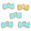 Colgante Pequeño de Esmalte de Colorido Lazo Estilo Coreano Estilo Ins Joyería Collar Pulsera Pendientes Materiales para Manualidades Multicolor U104