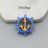 Accesorios DIY serie estilo océano resina cangrejo pantuflas delfín hueso de pez ancla botella a la deriva colgante