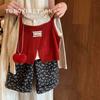 Conjunto de Roupa Feminina Estilo Novo Primavera e Outono 2026 Versão Coreana Elegante Top de Tricô tipo Camisola e Calça Conjunto Casual de Três Peças