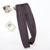 Pantalones de pijama para mujer, Pantalones largos, Modal para primavera y verano, Holgados, Casual, Tallas grandes, Pantalones para casa, Color liso, Con puños, Sencillos, Transpirables, Frescos