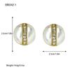 Brincos Lugong Moda Exquisitos Zircônia Pérola Leve Luxo Alto Padrão Brincos Femininos Oval Corte Retrô Brincos Atacado