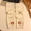 [Estilo Quente do Tik Tok] Proteção Solar Proteção UV Fofo Verão Solto Desenho Animado Meninas Respirável Seda de Gelo Mangas