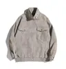 Nueva Chaqueta Retro Americana de Piel Sintética para Hombre, Corta para Primavera y Otoño, Marca de Moda, Cuello Alto, Chaqueta de Trabajo Tipo Piloto con Acabado de Alta Gama
