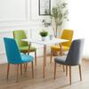 Silla de respaldo minimalista moderna, taburete nórdico para comedor, dormitorio, escritorio, hotel, silla de cuero con respaldo de hierro, taburete