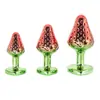 Novo plug anal de morango com cor degradê em formato de coração, brinquedo sexual para adultos, unissex, produtos para adultos exclusivamente para vendas transfronteiriças