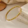 Nuevo Pulsera de Acero de Titanio Dorado para Mujer, Pulsera de Zirconia que No se Desvanece para Pareja, Lujo Ligero, Pulsera Anillo de Gama Alta, Joyería de Mano