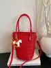 Nova Moda Primavera 2026 Bolsa de Mão Estilo Balde, Bolsa de Ombro Elegante com Contraste de Cores para o Dia a Dia, Bolsa Transversal Tendência de Alto Valor