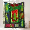 TEMU La manta del Grinch Manta de Navidad de franela del Grinch Manta de sofá