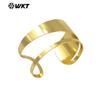 Wt-B666 Pulsera Grande Diseño Calado Estilo Ajustable Latón Chapado en Oro de 18 Quilates Joyería Portátil para Hombres y Mujeres