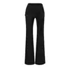 Roupa de garota popular: jaqueta cardigã cinza, top regata, calça casual feminina de outono com barra ajustável por cordão, calça de corte reto, conjunto de três peças