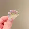 Pinzas de pelo florales de colores estilo coreano, pinzas elegantes y exquisitas para flequillo lateral, pasadores de lazo lindos para niñas