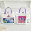Nueva Bolsa de Lona Estilo Dibujo Animado Linda Gatito Bolso de Mano para Estudiante Versátil de Verano Ropa de Trabajo Bolsa de Gran Capacidad