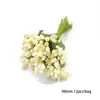 Ramo de Estambres de Flores Artificiales Beige, Materiales para Broche de Flor para Cabello Hecho a Mano DIY Venta al Por Mayor
