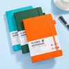 Caderno Caderno Impressão Personalizada Logo Simples Criativo Alto Valor A6 Couro Rígido Bloco de Notas A5 Capa Dura Alça Rt