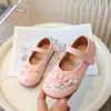 Sapatos Hanfu para Meninas Sapatos Infantis para Combinar com Saia Ma Mian Primavera e Verão Solado Macio Sapatos Estilo Chinês Sapatos Pequenos de Couro Sapatos Infantis Estilo Antigo Sapatos Bordados