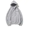 Nueva sudadera de cuello redondo para hombre y mujer, top tipo camiseta de manga larga, corte holgado con bordado en inglés, sudadera de marca versátil y moderna estilo coreano para hombre