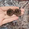 2,5CM Poliéster com Rosa Pentagonal Flor Artesanal DIY Acessórios para Headwear Roupas Têxteis para Casa Cartão de Cumprimentos Acessórios