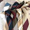 Vestido Retro Estilo Coreano para Hombre 8CM Patrón de Novio de Boda Raya de Negocios Corbata de Nudo Manual Rojo Vino marrón Verde Militar