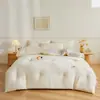 Colcha branca de proteína de soja 30% Classe A, colcha grossa de inverno em jacquard de fibra de soja para cama de dormitório de primavera e outono, atacado