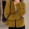 Artículos Europeos Suéter de Piel de Mapache Otoño e Invierno 2026 Suéter Suave para Mujer Cuello en V Estilo Francés Chaqueta de Punto a la Moda