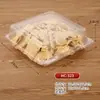 Caixa de embalagem plástica transparente para bolo de pêssego caixa de embalagem para biscoito pão bolo caixa de embalagem plástica descartável PET para confeitaria