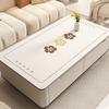 Toalha de Mesa, Sem Lavagem, Impermeável, À Prova de Óleo, Resistente ao Calor, Tapete de Mesa de Silicone, Luxo Leve, Sensação de Alta Qualidade, Estilo Fresco, Tapete Retangular para Mesa de Centro