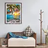 Pintura de diamante 5D diamante completo paisaje de playa pintura decorativa bordado de diamante DIY pintar pegar kit de pintura de ladrillo de diamante fabricantes