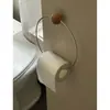 Suporte Simples para Papel Toalha de Rolo Anel de Toalha Decorativo de Luxo Leve de Alto Valor Suporte Criativo para Papel Toalha Montado na Parede Sem Furos