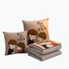 Impresión digital almohada multifuncional colcha cojín para almuerzo colcha cojín de coche manta almohada de regalo con LOGOTIPO