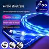 Cabo de dados magnético streamer para Apple Type-C Android telefone móvel LED luminoso cabo de carregamento USB com tremolo