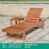 Silla de playa de madera maciza reclinable para balcón, piscina, madera de plástico, anticorrosión, silla plegable para exteriores, cama para patio, ocio al aire libre, jardín